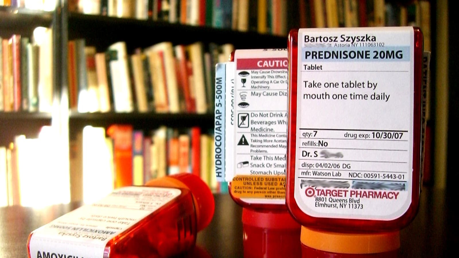 Prescription medication bottles